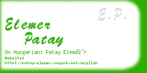 elemer patay business card